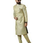 Stunning Lime Gold Banarasi Brocade Achkan for Men | Father-Son Combo | Grooms & Weddings | Jaipurio